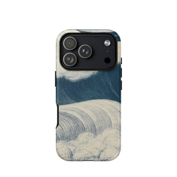 The Wave - C. R. W. Nevinson Phone Case Iphone 17 Pro / Matte Iphone 12 Pro Max Case Wave Design Blue Nevinson Case, Sea, he Scores,