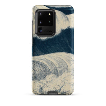 The Wave - C. R. W. Nevinson Phone Case Samsung Galaxy S20 Ultra / Matte Phone Case Stylized Wave Design Deep Blue Cream Nevinson Iphone