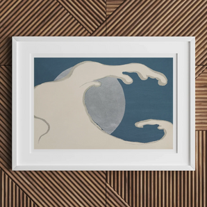 Waves and Moon - Kamisaka Sekka Art Print, Framed Wave Art