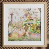 Way Back when Playpen - Stampa artistica collage Myth Mash-up, 12x12’’ / 31x31cm / Cornice naturale / Passe-partout, Poster, stampe e opere d’arte visiva, Toby