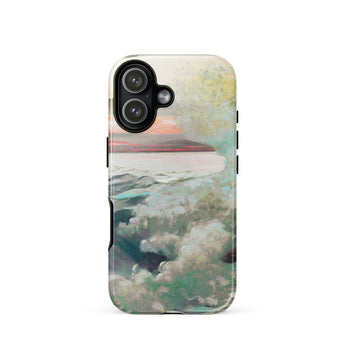 West Point Prouts Neck - Winslow Homer Phone Case Iphone 17 / Gloss Phone Case Painted Ocean Scene Teal White Waves Winslow Homer Fixed,