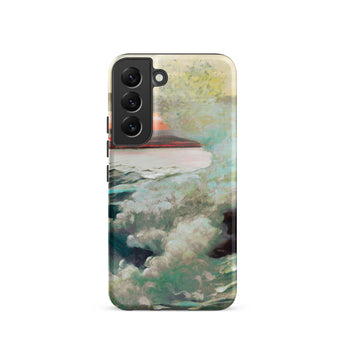 West Point Prouts Neck - Winslow Homer Phone Case Samsung Galaxy S22 / Matte Phone Case Painted Scene Boat Orange Sail Turbulent Winslow
