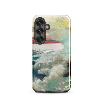 West Point Prouts Neck - Winslow Homer Phone Case Samsung Galaxy S25 / Gloss Phone Case Painted Scene Boat Turbulent Teal White Winslow