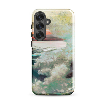 West Point Prouts Neck - Winslow Homer Phone Case Samsung Galaxy S25 Plus / Gloss Phone Case Painted Scene Boat Turbulent Teal White
