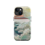 West Point Prouts Neck - Winslow Homer Phone Case Iphone 15 / Gloss Rugged Phone Case Painted Seascape Teal White Waves Winslow Homer
