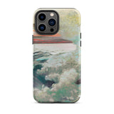 West Point Prouts Neck - Winslow Homer Phone Case Iphone 13 Pro Max / Matte Rugged Phone Case Textured Impressionistic Seascape Teal White