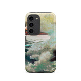 West Point Prouts Neck - Winslow Homer Phone Case Samsung Galaxy S23 / Matte Phone Case Textured Impressionistic Painting Waves Shades Teal