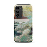 West Point Prouts Neck - Winslow Homer Phone Case Samsung Galaxy S23 Plus / Gloss Phone Case Textured Impressionistic Painting Waves Teal