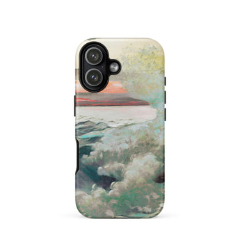 West Point Prouts Neck - Winslow Homer Phone Case Iphone 17 / Matte Phone Case Textured Impressionistic Seascape Teal White Waves Winslow