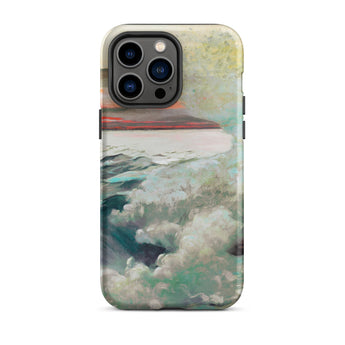West Point Prouts Neck - Winslow Homer Phone Case Iphone 14 Pro Max / Matte Phone Case Textured Impressionistic Seascape Teal White Waves