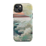 West Point Prouts Neck - Winslow Homer Phone Case Iphone 14 Plus / Matte Phone Case Textured Impressionistic Seascape Teal White Waves