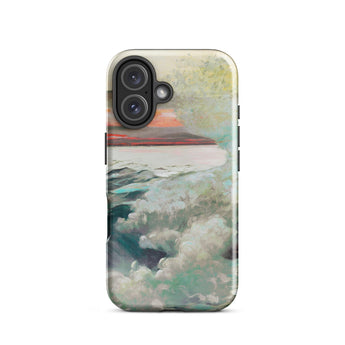 West Point Prouts Neck - Winslow Homer Phone Case Iphone 16 / Gloss Phone Case Watercolor-style Ocean Scene Teal White Waves Winslow Homer