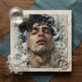 Wet Whistle - Sensual Homoerotic Dream Art Print / Canvas Square Textured Beige Stone Plaque Detailed 3d Relief, Latino, Symphony Swells