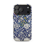 Wey - William Morris Fabric Pattern Phone Case Iphone 17 Pro Max / Matte Blue Floral Phone Case White Green Accents Durable William Morris’