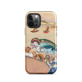The Whale - Oskar Laske Phone Case, Teal Behemoth Breaching, Crimson Jaws Hinged, Amber-rigged Vessels Careening