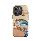 The Whale - Oskar Laske Phone Case, Teal Behemoth Breaching, Crimson Jaws Hinged, Amber-rigged Vessels Careening