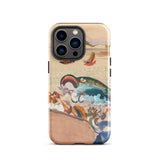 The Whale - Oskar Laske Phone Case, Teal Behemoth Breaching, Crimson Jaws Hinged, Amber-rigged Vessels Careening