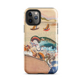 The Whale - Oskar Laske Phone Case, Teal Behemoth Breaching, Crimson Jaws Hinged, Amber-rigged Vessels Careening