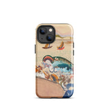 The Whale - Oskar Laske Phone Case, Teal Behemoth Breaching, Crimson Jaws Hinged, Amber-rigged Vessels Careening