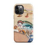 The Whale - Oskar Laske Phone Case, Teal Behemoth Breaching, Crimson Jaws Hinged, Amber-rigged Vessels Careening