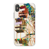 Wheel of Fortune - Amusement Park Ferris Iphone Case, x / Matte, Phone Case Colorful Ferris Wheel Design