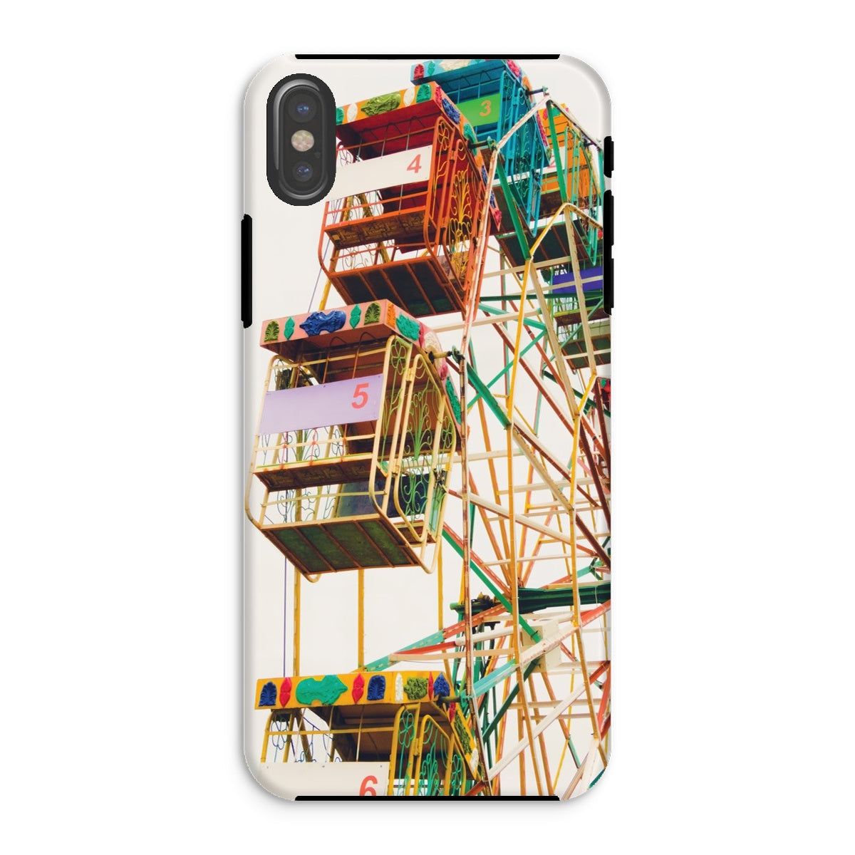 Wheel of Fortune Amusement Park Ferris Iphone Case, Xs / Matte, Phone Case Colorful Ferris Wheel Design