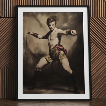 Whipped - Schwuler Zirkusdirektor Kunstdruck / Leinwand, 24x32’’ / 61x81cm / Schwarzer Rahmen / Passepartout, Poster-Drucke & visuelle Kunstwerke, Toby Leon