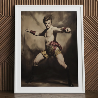 Whipped - Schwuler Zirkusdirektor Kunstdruck / Leinwand, 24x32’’ / 61x81cm / Weißer Rahmen / Passepartout, Poster-Drucke & visuelle Kunstwerke, Toby Leon