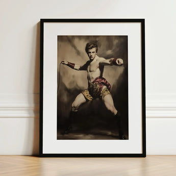 Whipped - Gay Circus Ringmaster Art Print / Canvas Black-framed Muscular Man Vintage Attire Gold-trimmed, Daring Spectacle Prints