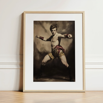 Whipped - Gay Circus Ringmaster Art Print / Canvas Framed Artwork Muscular Man Vintage Attire Red Gold Gay Circus Ringmaster, Ringmaster