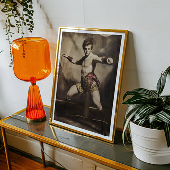Whipped - Gay Circus Ringmaster Art Print / Canvas Vintage Black White Photograph Gold Frame, Daring Spectacle Prints