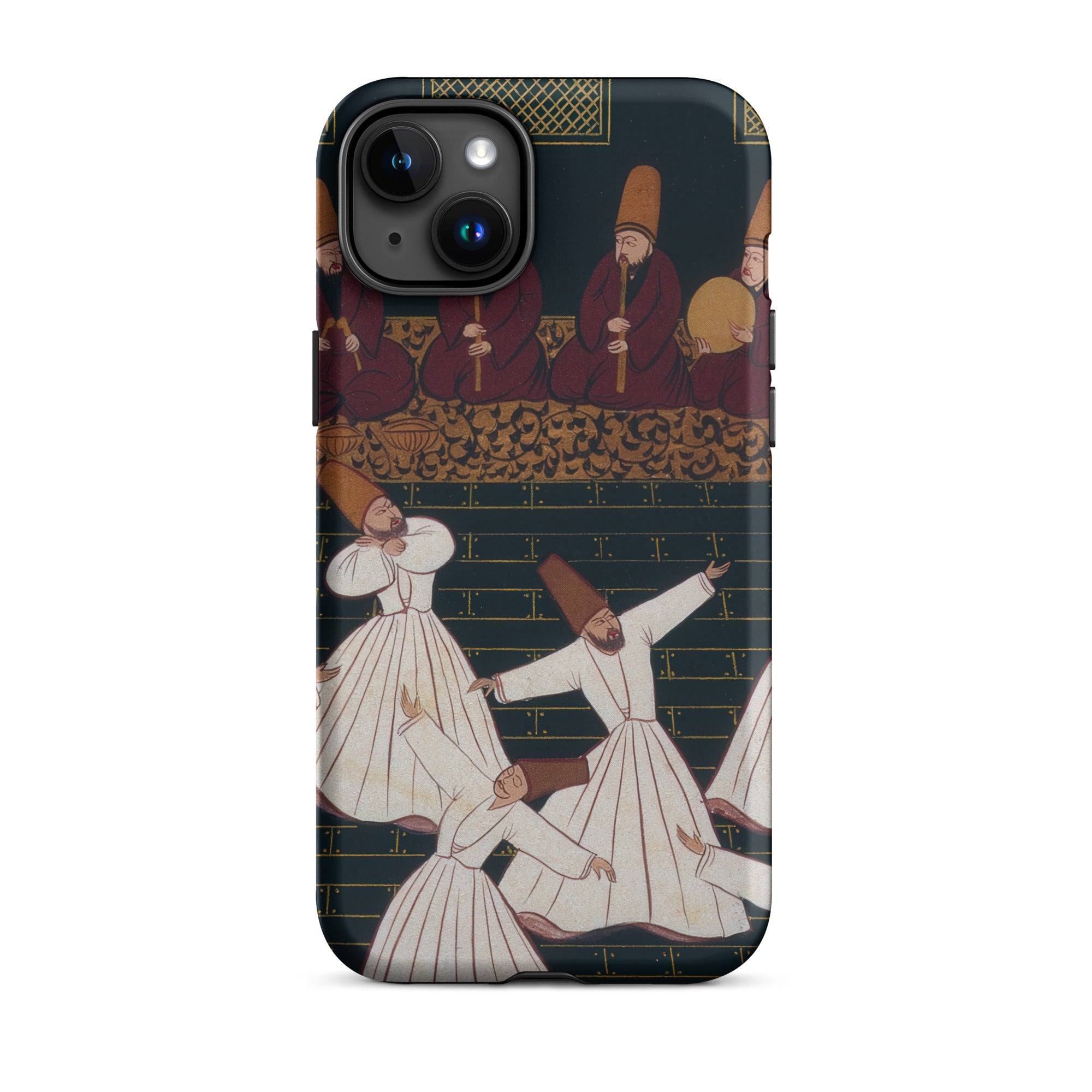 Whirling Dervishes at Konya - Ottoman School Iphone Case, 15 Plus / Matte, Phone Case Dervishes Design