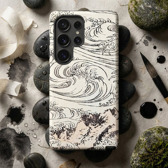 Whirlpool at Awa - Katsushika Hokusai Phone Case, Mobile Cases, Toby Leon