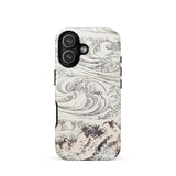 Whirlpool at Awa - Katsushika Hokusai Phone Case Iphone 17 / Matte Iphone 12 Case Wave Design White Black Katsushika Hokusai Iphone, Ocean