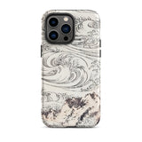 Whirlpool at Awa - Katsushika Hokusai Phone Case Iphone 14 Pro Max / Matte Phone Case Wave Mountain Design Katsushika Hokusai Iphone, Ocean
