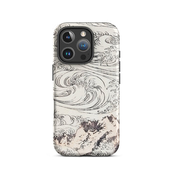 Whirlpool at Awa - Katsushika Hokusai Phone Case Iphone 16 Pro / Matte Phone Case Wave Mountain Design Katsushika Hokusai Iphone, Ocean