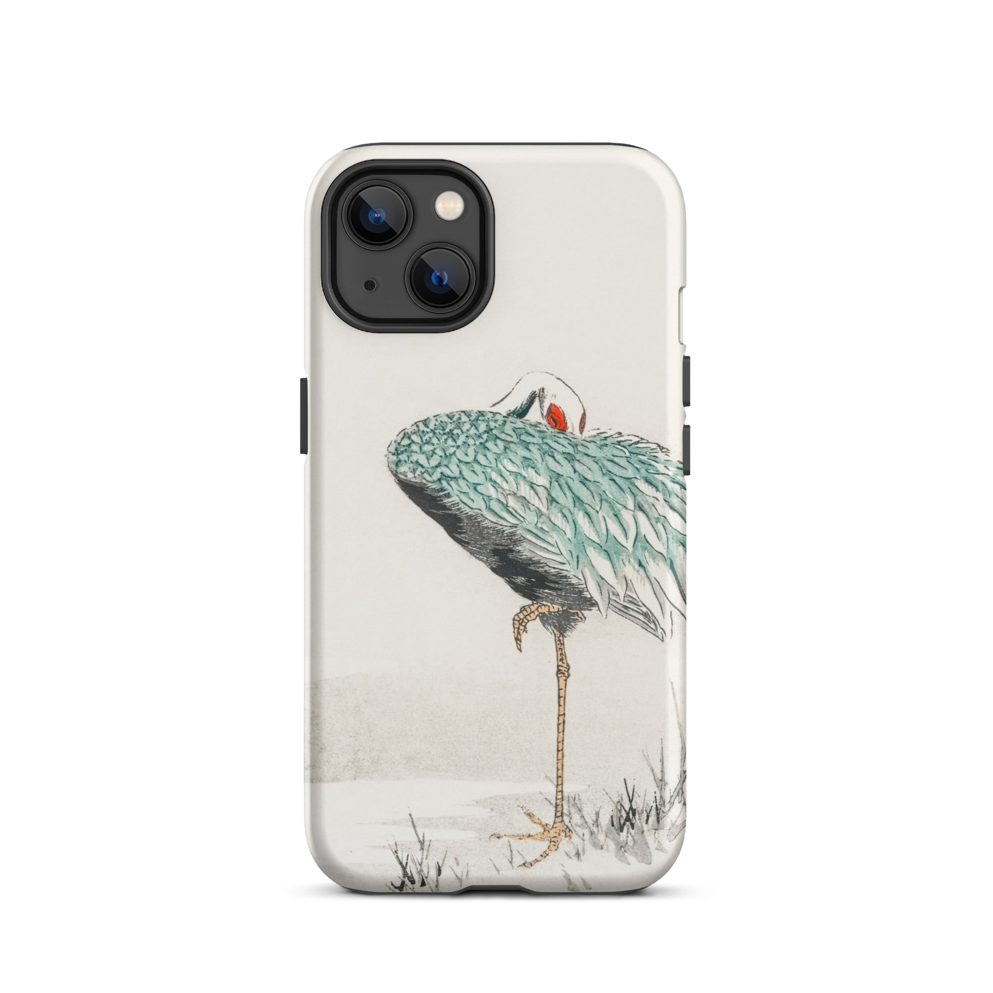 White-naped Crane - Numata Kashu Iphone Case, 13 / Matte, Phone Case Crane Design
