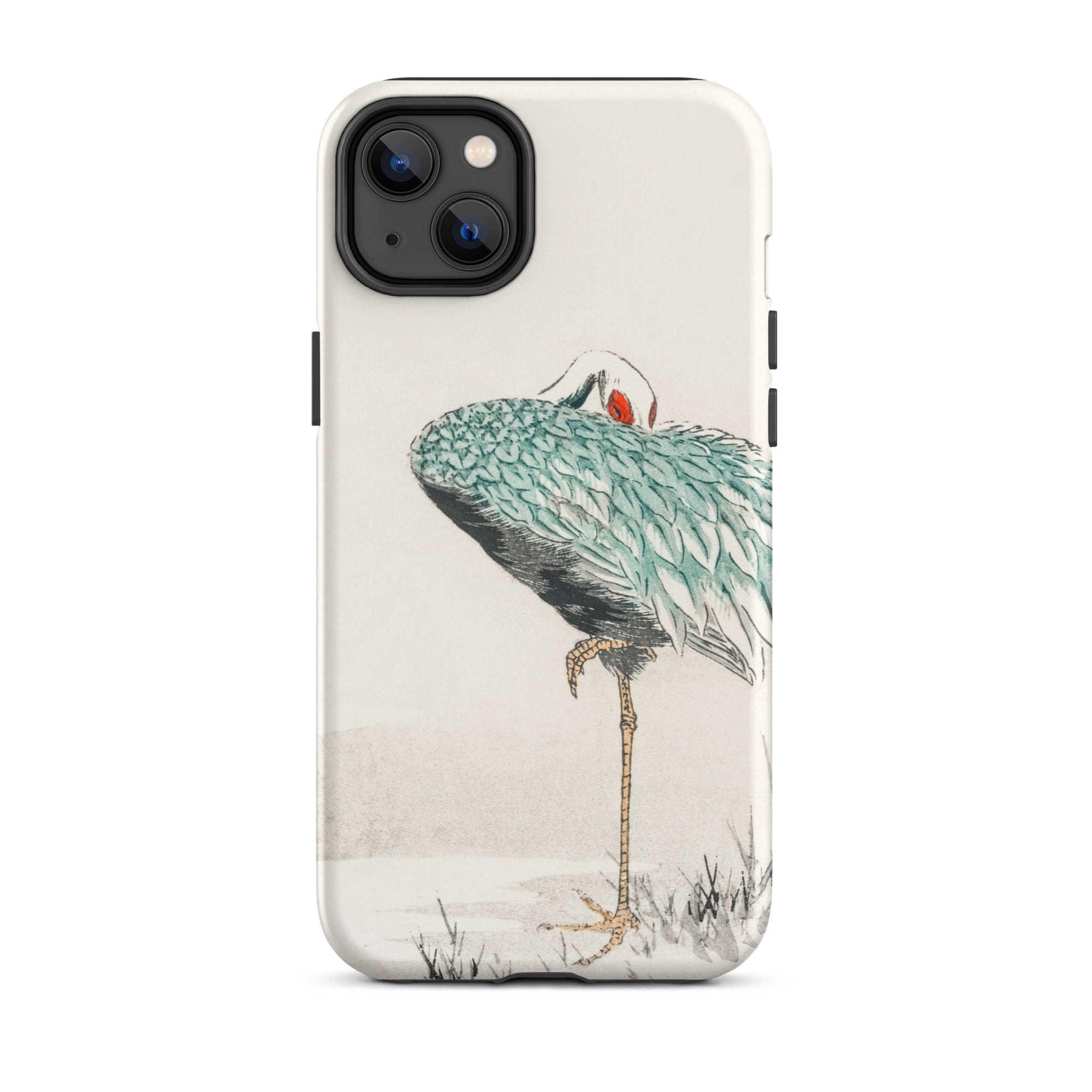 White-naped Crane - Numata Kashu Iphone Case, 14 Plus / Matte, Phone Case Crane Design