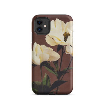 White Peony - Ogawa Kazumasa Floral Phone Case, Iphone 11 / Matte, Mobile Cases, Toby Leon
