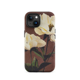 White Peony - Ogawa Kazumasa Floral Phone Case, Iphone 15 / Matte, Mobile Cases, Toby Leon