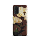 White Peony - Ogawa Kazumasa Floral Samsung Case, Galaxy S20 / Matte, Brown Smartphone Case Cream-colored Floral Design