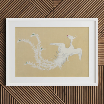 White Phoenix - Kamisaka Sekka Momoyogusa Art Print / Canvas, 30x20’’ / 76x51cm / Frame / Matboard, Posters Prints & Visual Artwork, Toby