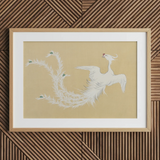 White Phoenix - Kamisaka Sekka Momoyogusa Art Print / Canvas, 30x20’’ / 76x51cm / Natural Frame / Matboard, Posters Prints & Visual