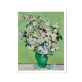 White Roses - Vincent Van Gogh Floral Art Print / Canvas Green Vase Gogh’s, Prints