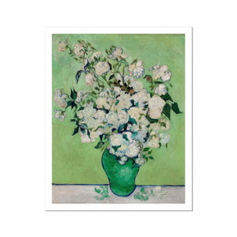 White Roses - Vincent Van Gogh Floral Art Print / Canvas Green Vase Gogh’s, Prints