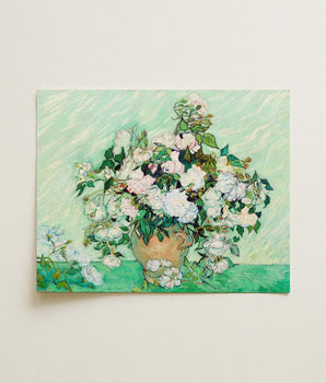 Reproduction Vincent Van Gogh’s ?Vase Roses” Lush Bouquet Gogh, Post-impressionist Masterpiece Art, Roses