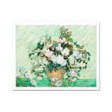 White Roses - Vincent Van Gogh Floral Art Print / Canvas, 14x11’’ / 36x28cm / Unframed / Border, Posters Prints & Visual Artwork, Toby Leon