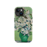 White Roses - Vincent Van Gogh Phone Case Iphone 15 / Matte Floral-patterned Phone Case Vincent Gogh, Cradle Post-impressionist Brilliance,