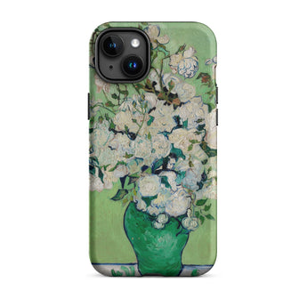 White Roses - Vincent Van Gogh Phone Case Iphone 15 Plus / Matte Floral-patterned Phone Case Vincent Gogh, Cradle Post-impressionist