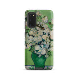 White Roses - Vincent Van Gogh Phone Case Samsung Galaxy S20 / Matte Phone Case Vibrant Green Vase Filled White Light Vincent Gogh, Cradle